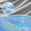 image:imageCozy Bliss Cooling Comforter Seersucker Plaid Queen Size QMax 045 Lightweight Cooling Blanket Breathable Silk Smooth Summer Bedding Quilt for Hot Sleepers Night Sweats Dark GrayGrey