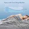 image:imageCozy Bliss Cooling Comforter Seersucker Plaid Queen Size QMax 045 Lightweight Cooling Blanket Breathable Silk Smooth Summer Bedding Quilt for Hot Sleepers Night Sweats Dark GrayGrey