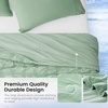 image:imageCozy Bliss Cooling Comforter Seersucker Plaid Queen Size QMax 045 Lightweight Cooling Blanket Breathable Silk Smooth Summer Bedding Quilt for Hot Sleepers Night Sweats Dark GraySage Green