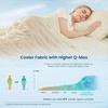 image:imageCozy Bliss Cooling Comforter Seersucker Plaid Queen Size QMax 045 Lightweight Cooling Blanket Breathable Silk Smooth Summer Bedding Quilt for Hot Sleepers Night Sweats Dark GrayKhaki