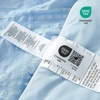 image:imageCozy Bliss Cooling Comforter Seersucker Plaid Queen Size QMax 045 Lightweight Cooling Blanket Breathable Silk Smooth Summer Bedding Quilt for Hot Sleepers Night Sweats Dark GrayBlue