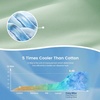 image:imageCozy Bliss Cooling Comforter Seersucker Plaid Queen Size QMax 045 Lightweight Cooling Blanket Breathable Silk Smooth Summer Bedding Quilt for Hot Sleepers Night Sweats Dark GraySage Green