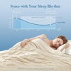 image:imageCozy Bliss Cooling Comforter Seersucker Plaid Queen Size QMax 045 Lightweight Cooling Blanket Breathable Silk Smooth Summer Bedding Quilt for Hot Sleepers Night Sweats Dark GrayKhaki