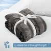 image:imageCozy Bliss Cooling Comforter Seersucker Plaid Queen Size QMax 045 Lightweight Cooling Blanket Breathable Silk Smooth Summer Bedding Quilt for Hot Sleepers Night Sweats Dark GrayDark Grey