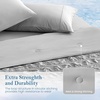 image:imageCozy Bliss Cooling Comforter Seersucker Plaid Queen Size QMax 045 Lightweight Cooling Blanket Breathable Silk Smooth Summer Bedding Quilt for Hot Sleepers Night Sweats Dark GrayGrey