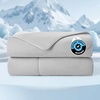 image:imageCozy Bliss Cooling Comforter Twin Size Cooling Blankets for Hot Sleepers and Night Sweats Blue Summer Comforter for Twin Size Bed Breathable Soft Lightweight Silk SmoothGray