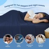 image:imageCozy Bliss Cooling Comforter Twin Size Cooling Blankets for Hot Sleepers and Night Sweats Blue Summer Comforter for Twin Size Bed Breathable Soft Lightweight Silk SmoothDark Blue