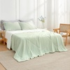 image:imageCozy Bliss Cooling Comforter Twin Size Cooling Blankets for Hot Sleepers and Night Sweats Blue Summer Comforter for Twin Size Bed Breathable Soft Lightweight Silk SmoothLight Mint GreenCream