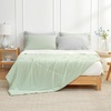 image:imageCozy Bliss Cooling Comforter Twin Size Cooling Blankets for Hot Sleepers and Night Sweats Blue Summer Comforter for Twin Size Bed Breathable Soft Lightweight Silk SmoothLight Mint GreenCream