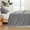 image:imageCozy Bliss Cooling Comforter Twin Size Cooling Blankets for Hot Sleepers and Night Sweats Blue Summer Comforter for Twin Size Bed Breathable Soft Lightweight Silk SmoothDarkLight Gray