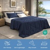 image:imageCozy Bliss Cooling Comforter Twin Size Cooling Blankets for Hot Sleepers and Night Sweats Blue Summer Comforter for Twin Size Bed Breathable Soft Lightweight Silk SmoothDark Blue