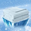 image:imageCozy Bliss Cooling Comforter Twin Size Cooling Blankets for Hot Sleepers and Night Sweats Blue Summer Comforter for Twin Size Bed Breathable Soft Lightweight Silk SmoothBlue