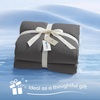 image:imageCozy Bliss Cooling Comforter Twin Size Cooling Blankets for Hot Sleepers and Night Sweats Blue Summer Comforter for Twin Size Bed Breathable Soft Lightweight Silk SmoothCharcoal Gray