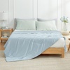 image:imageCozy Bliss Cooling Comforter Twin Size Cooling Blankets for Hot Sleepers and Night Sweats Blue Summer Comforter for Twin Size Bed Breathable Soft Lightweight Silk SmoothBlue