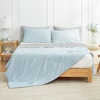 image:imageCozy Bliss Cooling Comforter Twin Size Cooling Blankets for Hot Sleepers and Night Sweats Blue Summer Comforter for Twin Size Bed Breathable Soft Lightweight Silk SmoothGrayBlue