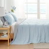 image:imageCozy Bliss Cooling Comforter Twin Size Cooling Blankets for Hot Sleepers and Night Sweats Blue Summer Comforter for Twin Size Bed Breathable Soft Lightweight Silk SmoothGrayBlue