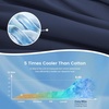 image:imageCozy Bliss Cooling Comforter Twin Size Cooling Blankets for Hot Sleepers and Night Sweats Blue Summer Comforter for Twin Size Bed Breathable Soft Lightweight Silk SmoothDark Blue