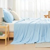 image:imageCozy Bliss Cooling Comforter Twin Size Cooling Blankets for Hot Sleepers and Night Sweats Blue Summer Comforter for Twin Size Bed Breathable Soft Lightweight Silk SmoothSky Blue