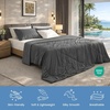 image:imageCozy Bliss Cooling Comforter Twin Size Cooling Blankets for Hot Sleepers and Night Sweats Blue Summer Comforter for Twin Size Bed Breathable Soft Lightweight Silk SmoothCharcoal Gray