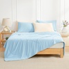 image:imageCozy Bliss Cooling Comforter Twin Size Cooling Blankets for Hot Sleepers and Night Sweats Blue Summer Comforter for Twin Size Bed Breathable Soft Lightweight Silk SmoothSky Blue