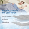 image:imageCozy Bliss Cooling DualSided Blanket for Hot Sleepers QMaxgt046 Lightweight Soft Breathable Bed Blanket Double Side Cooling Throw for Night Sweats Sage Green 50x70Denim Blue