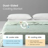 image:imageCozy Bliss Cooling DualSided Blanket for Hot Sleepers QMaxgt046 Lightweight Soft Breathable Bed Blanket Double Side Cooling Throw for Night Sweats Sage Green 50x70Sage Green