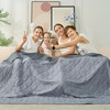 image:imageCozy Bliss Cooling DualSided Blanket for Hot Sleepers QMaxgt046 Lightweight Soft Breathable Bed Blanket Double Side Cooling Throw for Night Sweats Sage Green 50x70Charcoal Grey