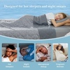 image:imageCozy Bliss Cooling DualSided Blanket for Hot Sleepers QMaxgt046 Lightweight Soft Breathable Bed Blanket Double Side Cooling Throw for Night Sweats Sage Green 50x70Charcoal Grey
