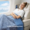 image:imageCozy Bliss Cooling DualSided Blanket for Hot Sleepers QMaxgt046 Lightweight Soft Breathable Bed Blanket Double Side Cooling Throw for Night Sweats Sage Green 50x70Denim Blue