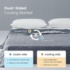 image:imageCozy Bliss Cooling DualSided Blanket for Hot Sleepers QMaxgt046 Lightweight Soft Breathable Bed Blanket Double Side Cooling Throw for Night Sweats Sage Green 50x70Charcoal Grey