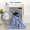 image:imageCozy Bliss Cooling DualSided Blanket for Hot Sleepers QMaxgt046 Lightweight Soft Breathable Bed Blanket Double Side Cooling Throw for Night Sweats Sage Green 50x70Denim Blue