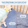 image:imageCozy Bliss Cooling DualSided Blanket for Hot Sleepers QMaxgt046 Lightweight Soft Breathable Bed Blanket Double Side Cooling Throw for Night Sweats Sage Green 50x70Denim Blue