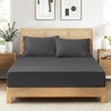 image:imageCozy Bliss Cooling Fitted Sheet Set Full BlueCharcoal Gray