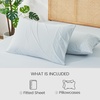 image:imageCozy Bliss Cooling Fitted Sheet Set Full BlueCool Blue