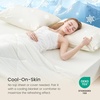 image:imageCozy Bliss Cooling Fitted Sheet Set Full BlueCream White