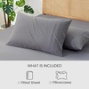 image:imageCozy Bliss Cooling Fitted Sheet Set Full BlueDark Grey
