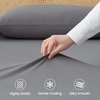 image:imageCozy Bliss Cooling Fitted Sheet Set Full BlueDark Grey