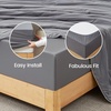 image:imageCozy Bliss Cooling Fitted Sheet Set Full BlueDark Grey
