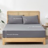 image:imageCozy Bliss Cooling Fitted Sheet Set Full BlueDark Grey