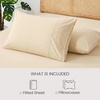 image:imageCozy Bliss Cooling Fitted Sheet Set Full BlueKhaki