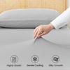 image:imageCozy Bliss Cooling Fitted Sheet Set Full BlueLight Grey