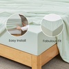 image:imageCozy Bliss Cooling Fitted Sheet Set Full BlueLight Mint Green