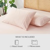 image:imageCozy Bliss Cooling Fitted Sheet Set Full BluePink