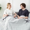image:imageCozy Bliss Cooling Throw Blanket for Hot Sleepers 50x70 QMax 045 Cooling Comfort Cold Blankets for Night Sweats Sleeping UltraCool Lightweight Breathable Blanket for Couch Bed Glacial GreyCool Grey
