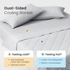 image:imageCozy Bliss Cooling Throw Blanket for Hot Sleepers 50x70 QMax 045 Cooling Comfort Cold Blankets for Night Sweats Sleeping UltraCool Lightweight Breathable Blanket for Couch Bed Glacial GreyCool Grey