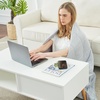image:imageCozy Bliss Cooling Throw Blanket for Hot Sleepers 50x70 QMax 045 Cooling Comfort Cold Blankets for Night Sweats Sleeping UltraCool Lightweight Breathable Blanket for Couch Bed Glacial GreyCool Grey