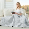 image:imageCozy Bliss Cooling Throw Blanket for Hot Sleepers 50x70 QMax 045 Cooling Comfort Cold Blankets for Night Sweats Sleeping UltraCool Lightweight Breathable Blanket for Couch Bed Glacial GreyCool Grey