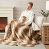 image:imageCozy Bliss Cow Print Faux Fur Throw Blanket Animal Printed Blankets Super Soft Warm Thick Fluffy Throws Home Decor for Couch Bed Sofa Women BlackampGrey Cow 50x60 InchesBrown
