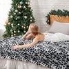 image:imageCozy Bliss Cow Print Faux Fur Throw Blanket Animal Printed Blankets Super Soft Warm Thick Fluffy Throws Home Decor for Couch Bed Sofa Women BlackampGrey Cow 50x60 InchesSnow Leopard