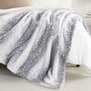 image:imageCozy Bliss Cow Print Faux Fur Throw Blanket Animal Printed Blankets Super Soft Warm Thick Fluffy Throws Home Decor for Couch Bed Sofa Women BlackampGrey Cow 50x60 InchesGrey